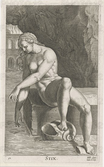 River Nymph Styx, Philips Galle, 1587