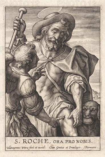 St. Rochus, Hieronymus Wierix, 1563 - before 1619