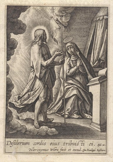 Christ appears to Mary, Hieronymus Wierix, 1563 - before 1619