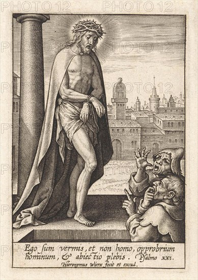 Mocking of Christ, Hieronymus Wierix, 1563 - before 1619