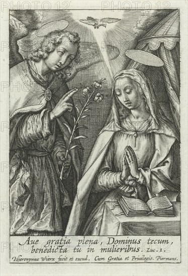 Annunciation, Hieronymus Wierix, 1563 - before 1619