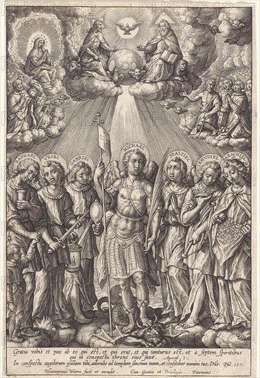Seven Archangels, Hieronymus Wierix, 1563 - before 1619
