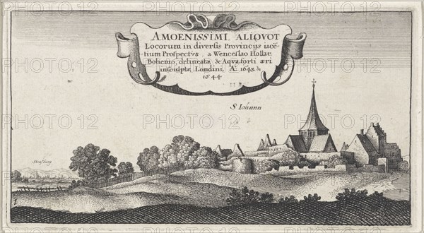 Landscape near Strasbourg France, Wenceslaus Hollar, 1643 - 1644