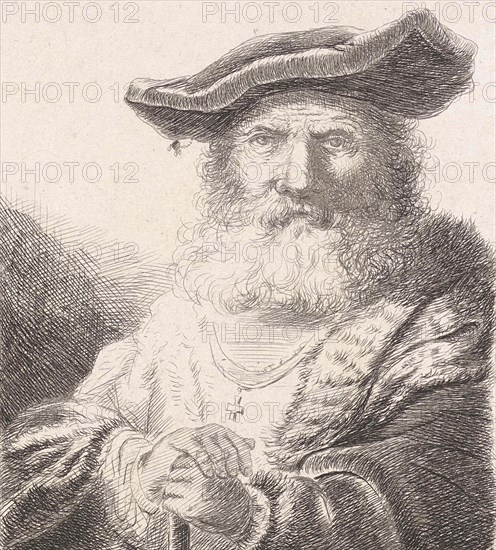 Old man with beret, Diederik Jan Singendonck, 1813