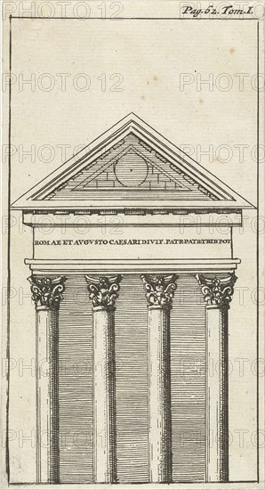 Roman temple in Pula, Jan Luyken, Hendrick and Dirk Boom, 1679