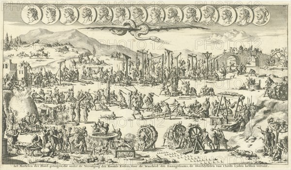 Christian Persecution in Roman times, Jan Luyken, Wilhelmus Goeree (I), 1690