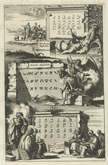 Alphabet of Abraham, Enoch and Ezra, Jan Luyken, Wilhelmus Goeree (I), 1690