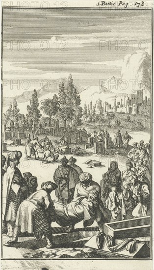 Turkish funeral, Jan Luyken, Charles Angot, 1689