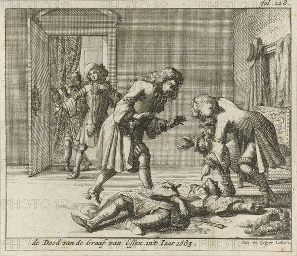 Death of Arthur Capell, first Earl of Essex, in 1683, Caspar Luyken, Jan Luyken, Jurriaen van Poolsum, 1689