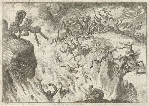 Damned are thrown into the Eternal Fire, Jan Luyken, David Ruarus, 1687