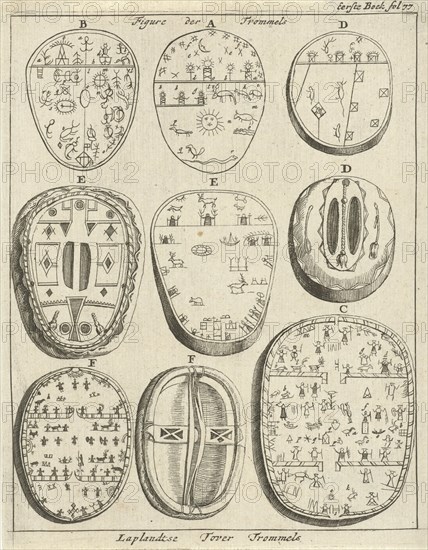 Lapp magic drums, Jan Luyken, 1682