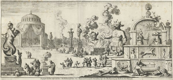 Egyptian, Syrian, Babylonian and Samaritan gods worshiped by the Hebrews and Jews, Jan Luyken, Willem Goeree, 1682