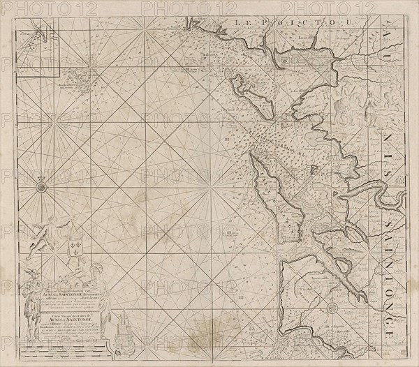 Sea chart of Saintonge and Aunis, Anonymous, Claes Jansz Voogt, Johannes van Keulen (I), 1756 - 1803