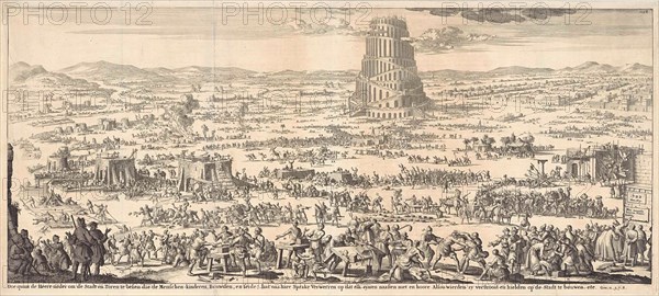 Tower of Babel, Jan Luyken, Willem Goeree, 1690