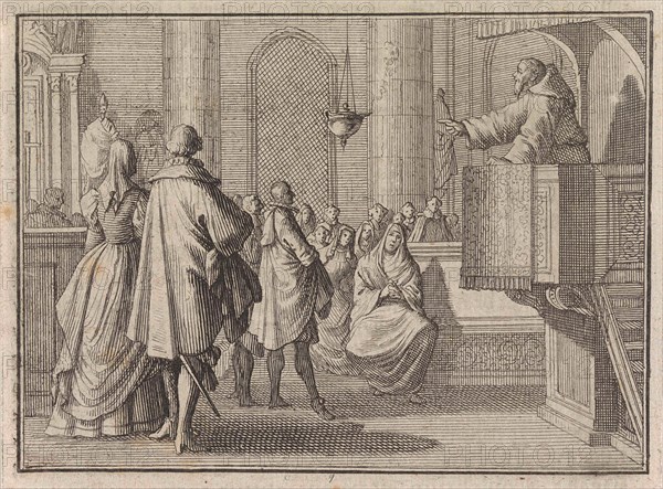 Wonder of the extinguished and reignited lamp, Caspar Luyken, Christoph Weigel, Frantz Martin Hertzen, 1710