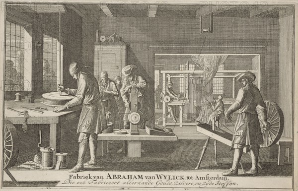 Address card of Abraham van Wylick, Caspar Luyken, 1706