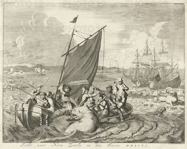 Trip to Novaya Zemlya in 1596, Jan Luyken, 1681