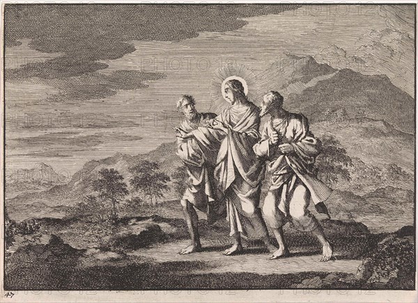 Emmaus, Jan Luyken, Pieter Mortier, 1703