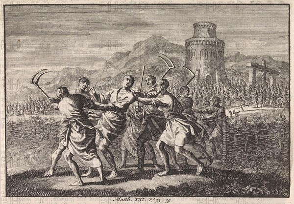 Parable of the tenants of the vineyard, Jan Luyken, 1703 - 1762