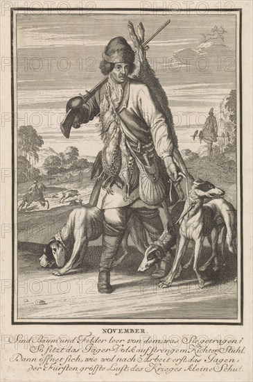 November, Caspar Luyken, 1698 - 1702, print maker: Caspar Luyken, Caspar Luyken, Anonymous, 1698 - 1702