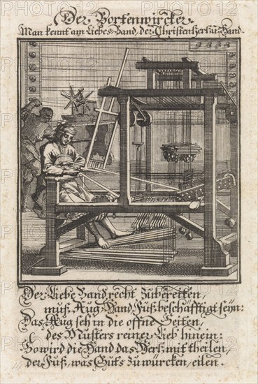 Weaver, Caspar Luyken, Anonymous, 1711