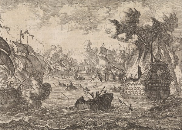 Battle of Cape La Hogue, 1692, Caspar Luyken, Pieter van der Aa (I), 1698