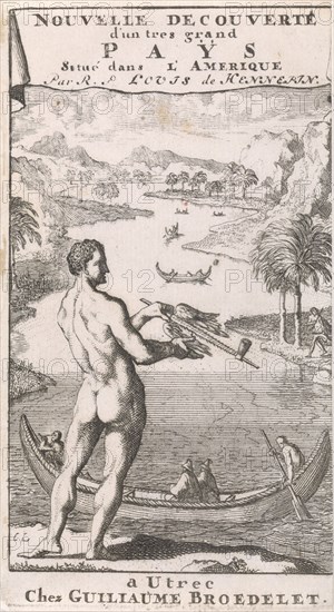 Winding River in an exotic landscape, Caspar Luyken, Willem Broedelet, 1697