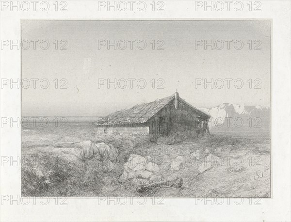 Plain with a hut, Charles Rochussen, 1842