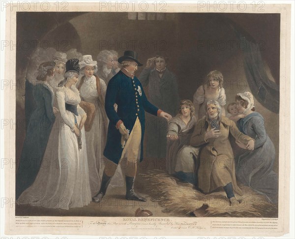 George III visited with his family the Dorchester prison, Charles Howard Hodges, 1793