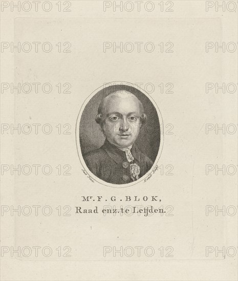 Portrait of Francis Gualtherus Block, Jan Kobell (I), 1784 - 1833