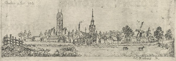 View of Oudewater, The Netherlands, Eberhard Cornelis Rahms, 1884