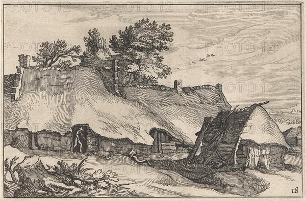 Farm and small barn, Claes Jansz. Visscher (II), Abraham Bloemaert, BoÃ«tius Adamsz. Bolswert, 1620
