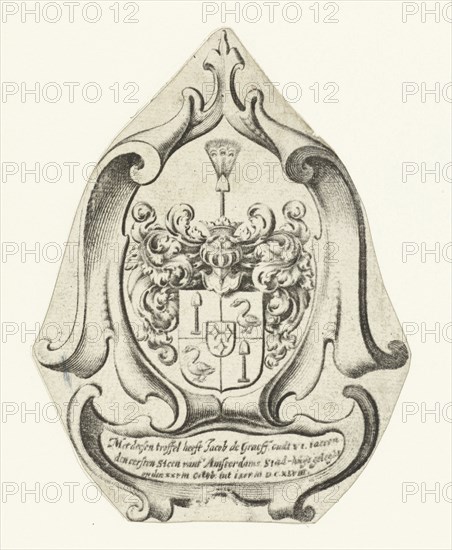 Coat of arms of the family De Graeff, Johannes Lutma I, Anonymous, 1648