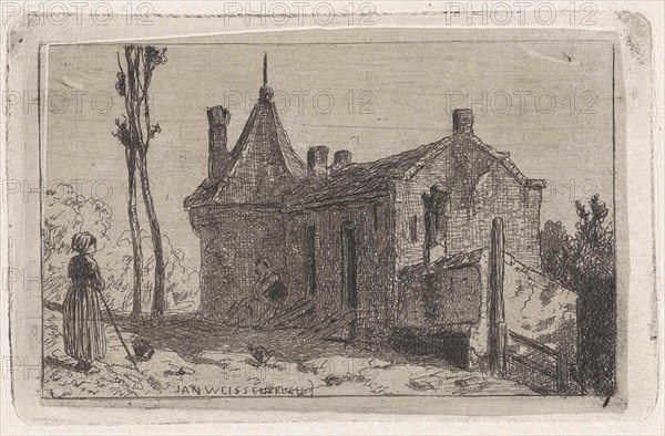 Farm in Culemborg, The Netherlands, Jan Weissenbruch, 1837 - 1880