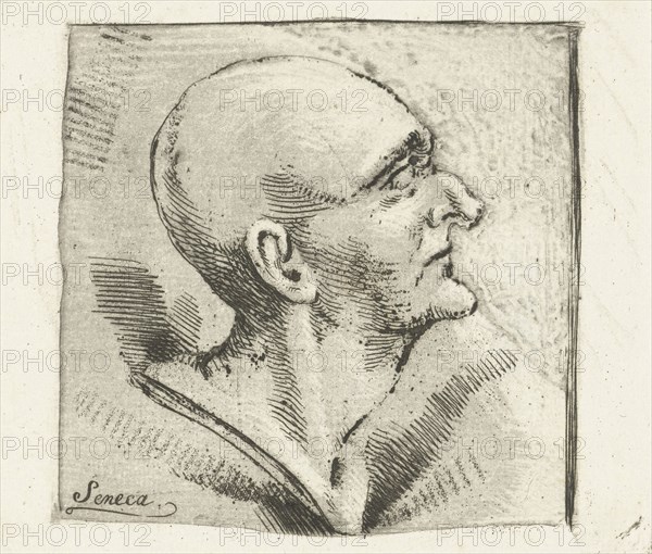 Portrait of a philosopher, statesman and dramatist Seneca the Younger, Willem Bilderdijk, 1766-1831