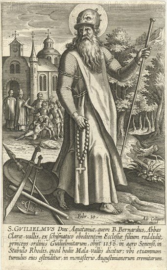 Saint William of Aquitaine, Adriaen Collaert, 1608