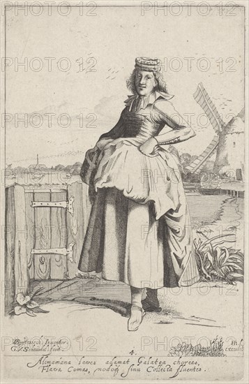 Girl from Alkmaar, The Netherlands, Gillis van Scheyndel (I), Hendrick Hondius (I), 1620 - 1624