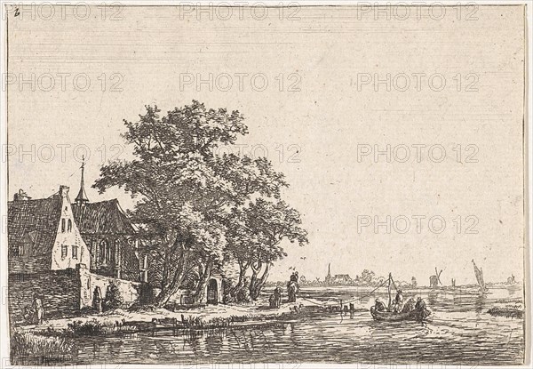 Church on the water, Anthonie Waterloo, Basan et Poignant, Pierre FranÃ§ois Basan, 1630 - 1663