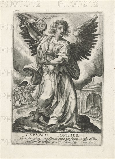 Archangel Jophiel, Crispijn van de Passe (I), 1574 - 1637