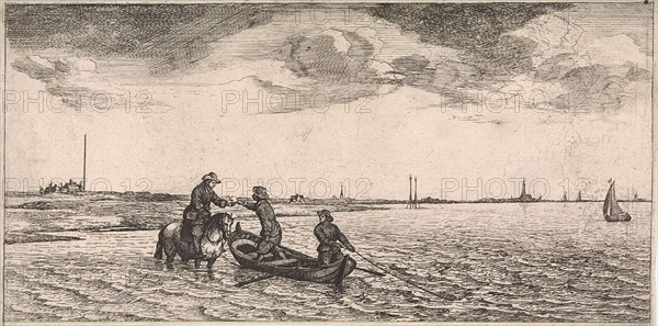 Delivery of mail by a postman on horseback, Jacob Quack, Jan Houwens (I), 1665