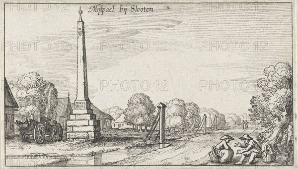 Milestone at Locks, Claes Jansz. Visscher (II), 1612 - 1652