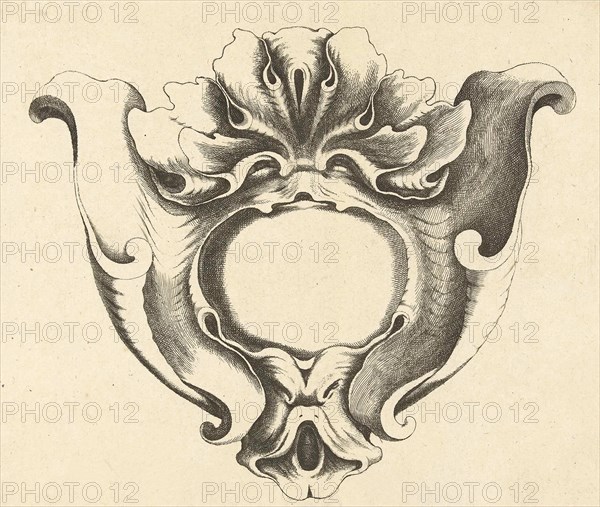 Main shaped cartouche, Jacob Lutma, Johannes Lutma (I), Frederik de Wit, c. 1654 - c. 1678