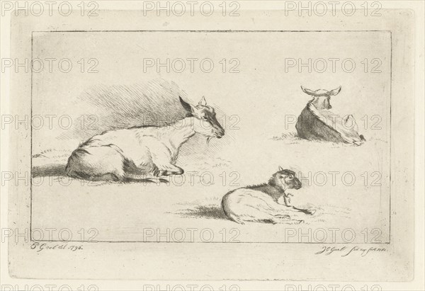 Three kids, Jacobus Cornelis Gaal, 1860