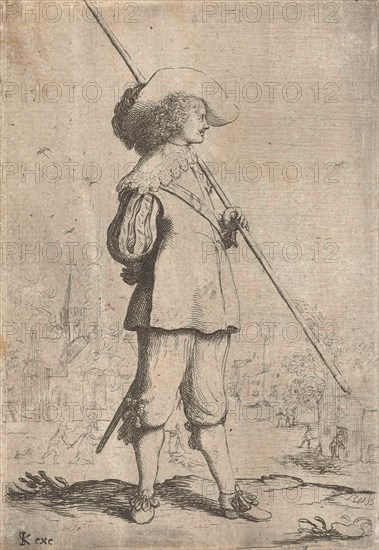 Standing soldier, Simon Kloeting, 1633 - 1672