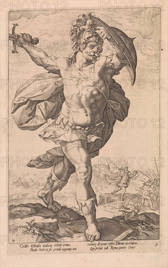 Horatius Codes, Anonymous, Hendrick Goltzius, Franco Estius, 1645 - 1706