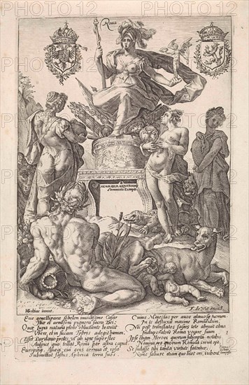 Allegory of Rome, Anonymous, Franco Estius, Frederik de Wit, 1645 - 1706