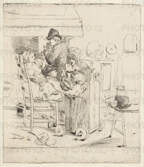 Kitchen Scene with children, Louis Bernard Coclers, 1756 - 1817