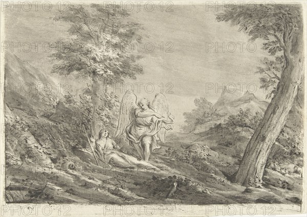 Hagar in the desert, Jurriaan Cootwijck, Eustache Lesueur, 1759