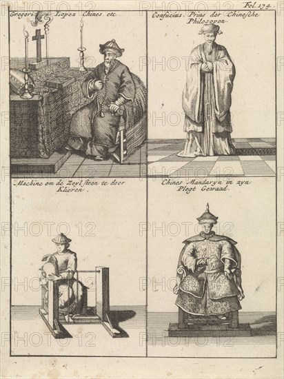 Chinese clergyman, Chinese philosopher, Chinese craftsman, Chinese official, Caspar Luyken, Engelbrecht Boucquet, 1698