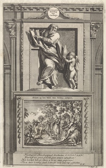 H. Cyprian of Carthage, Jan Luyken, Zacharias Chatelain (II), FranÃ§ois Halma, 1698